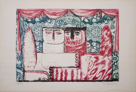 石版画 Fiume - Gatti