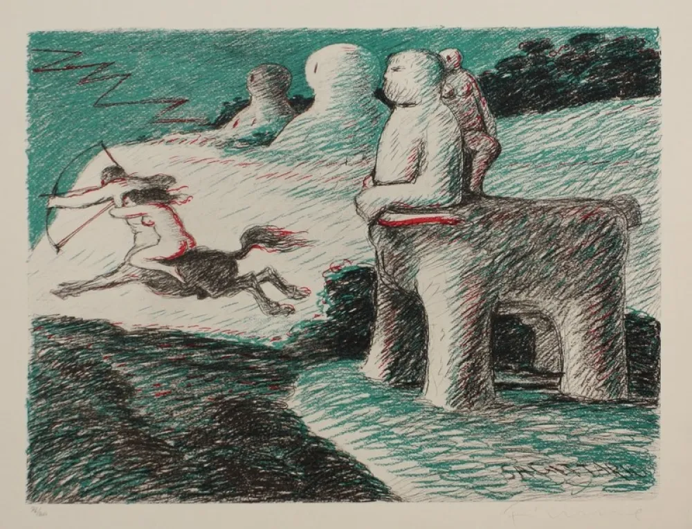 石版画 Fiume - SAGGITARIO