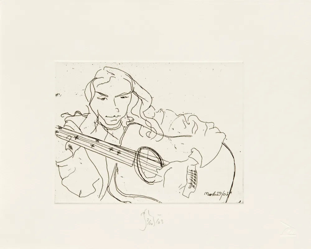 版画 Flanagan - Annabelle and Guitar