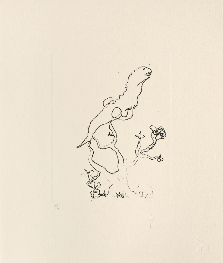 版画 Flanagan - Hare, reptile and elephant