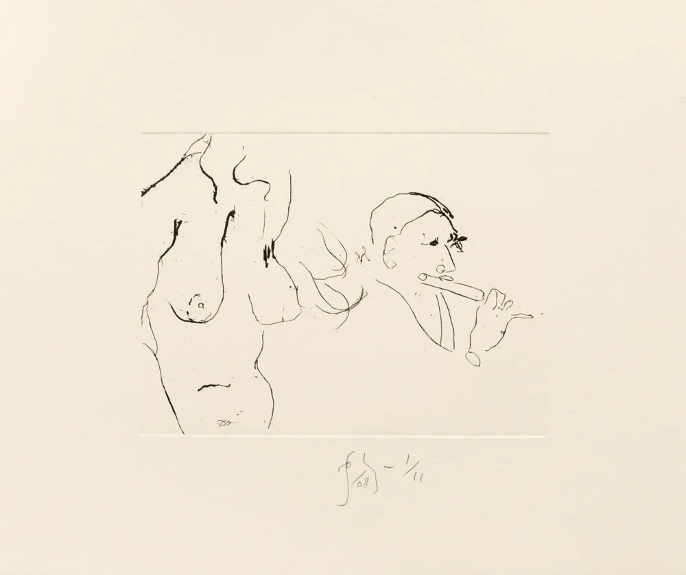 版画 Flanagan - Jessica & flutist