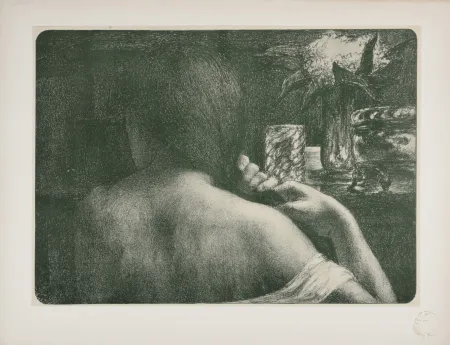石版画 Flandrin - La Chevelure, 1898