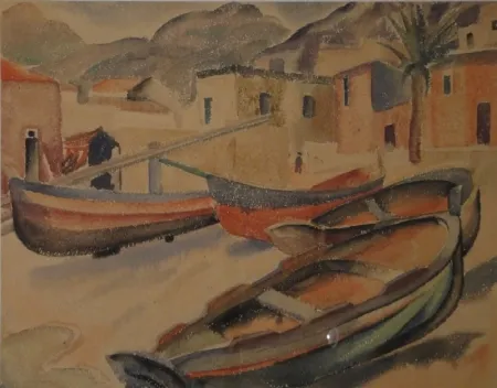 无技术 Fleischmann - (Fischerboote am Strand eines Ortes am Mittelmeer)