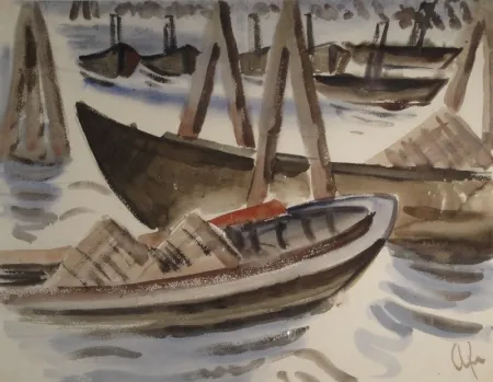 无技术 Fleischmann - Fischerboote im Hafen