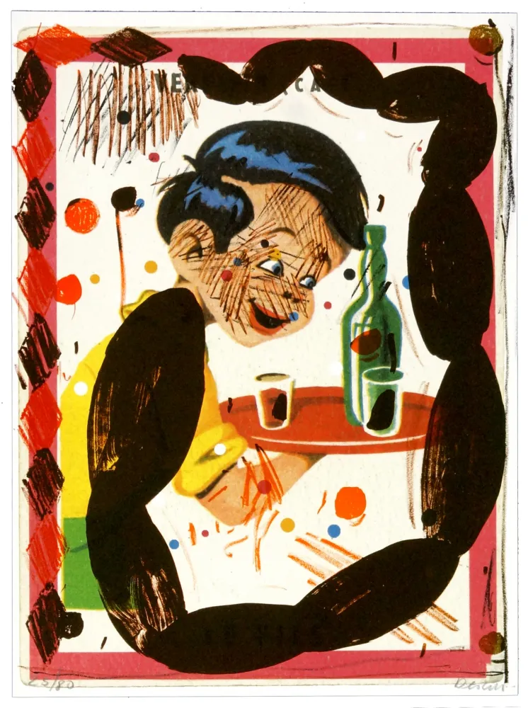 石版画 Flores - Familia feliz 6