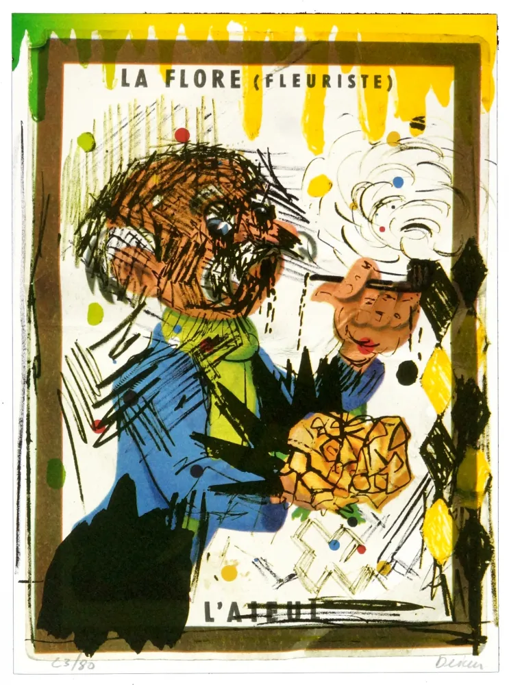 石版画 Flores - La flore (fleuriste)