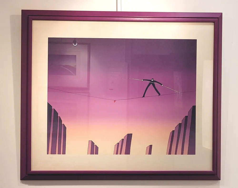 丝网印刷 Folon - L'équilibriste - The Tight-rope Walker