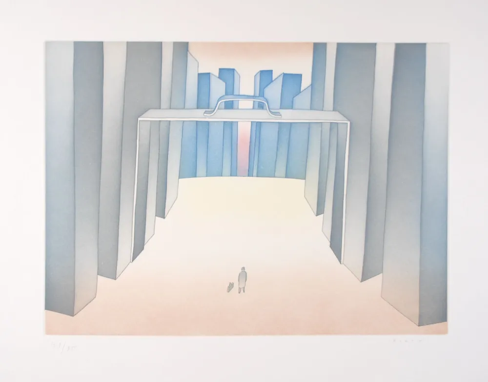 蚀刻飞尘法 Folon - Lointains un Homme (suite Lointains)