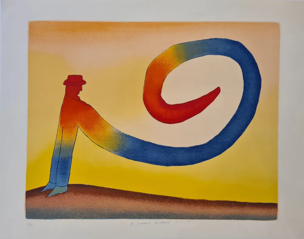 石版画 Folon - Sans titre 