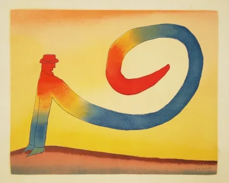 石版画 Folon - Sans titre