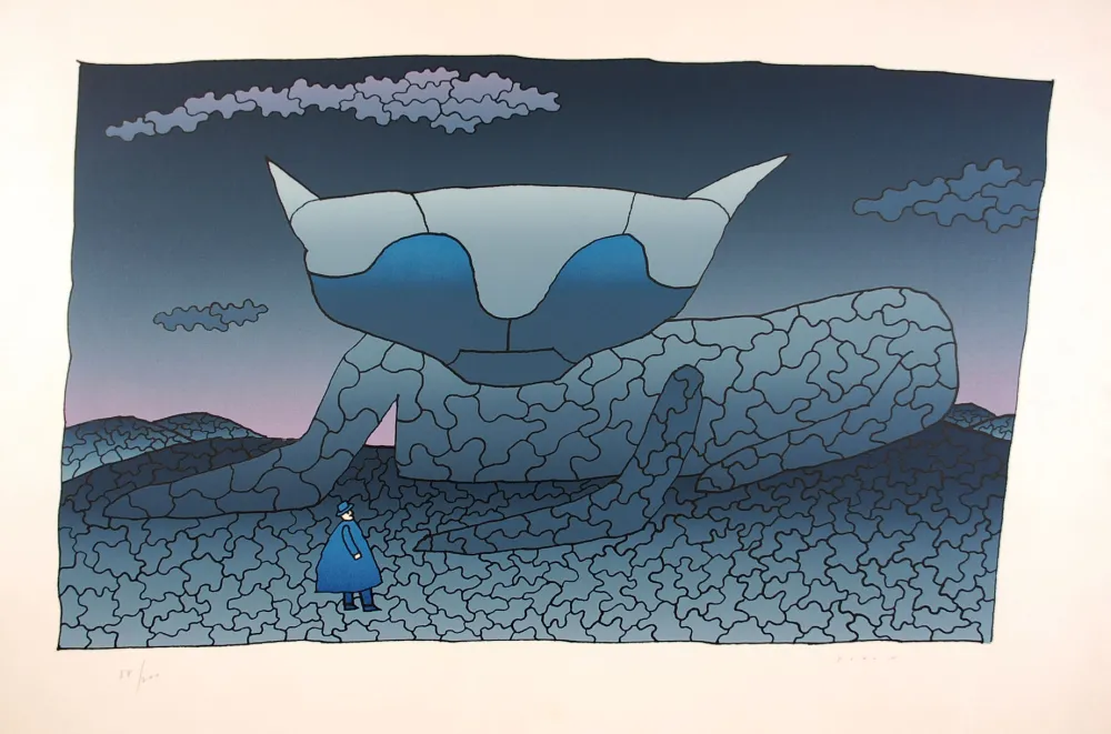 丝网印刷 Folon - Souvenir d'Alice