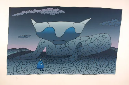 丝网印刷 Folon - Souvenir d'Alice