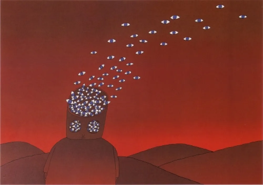 石版画 Folon - The View