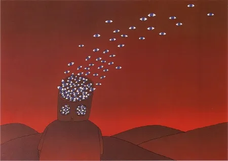 石版画 Folon - The View