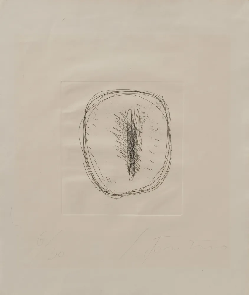 无技术 Fontana - Concetto Spaziale – etching with hand-cut by Fontana himself 6/30