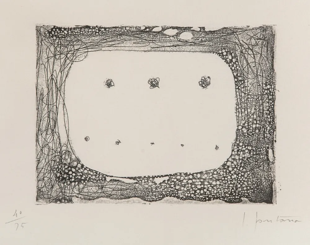 蚀刻飞尘法 Fontana - L’épée dans l’eau