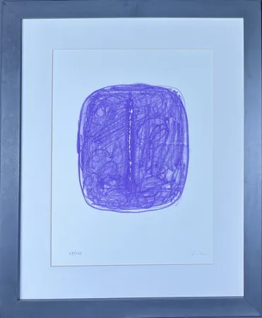 石版画 Fontana - Lucio Fontana (1899-1968) - Concetto Spaziale - 1967 - Lithograph with hand-cut central slash incision