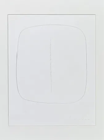 石版画 Fontana - Lucio Fontana (1899–1968) – Concetto Spaziale – Lithograph with hand-cut central slash incision -1961