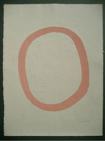 版画 Fontana - Nudo Rosa 