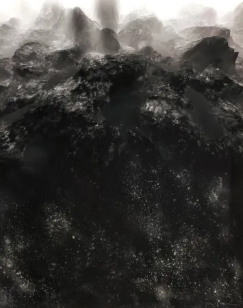 镂版印刷 Fontcuberta - Untitled (Orogenesis. Man Ray – Marcel Duchamp)