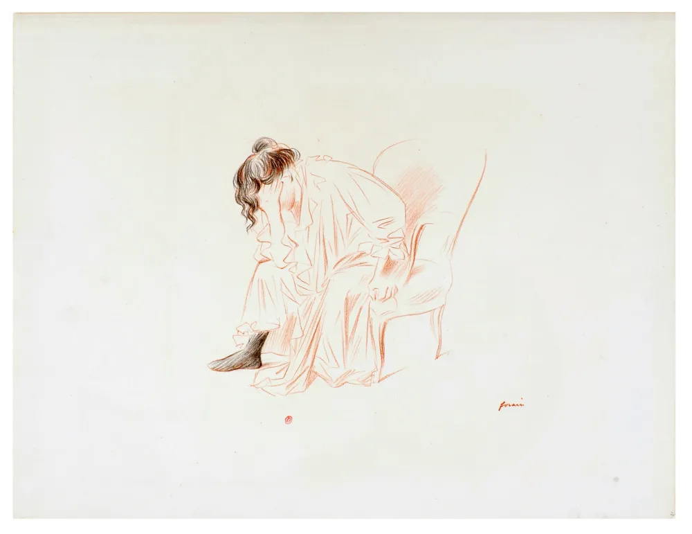 石版画 Forain - Etude