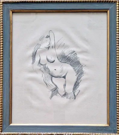 石版画 Forain - Etude de nu, de face.