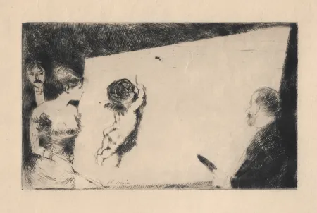 版画 Forain - Invitation du 