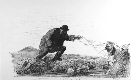 石版画 Forain - La séance fut secrete