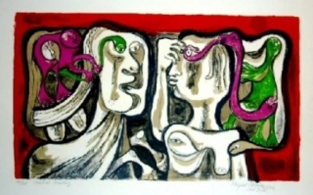 石版画 Forner - Spatial meeting