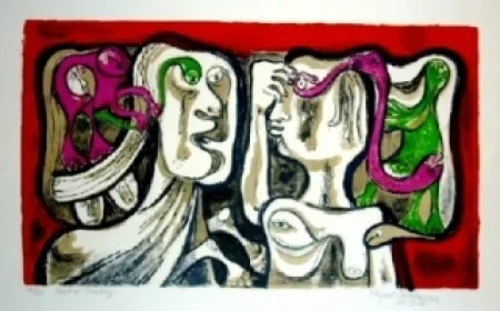 石版画 Forner - Spatial meeting