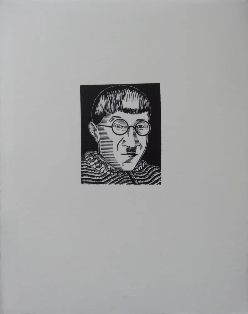 版画 Foujita - Autoportrait