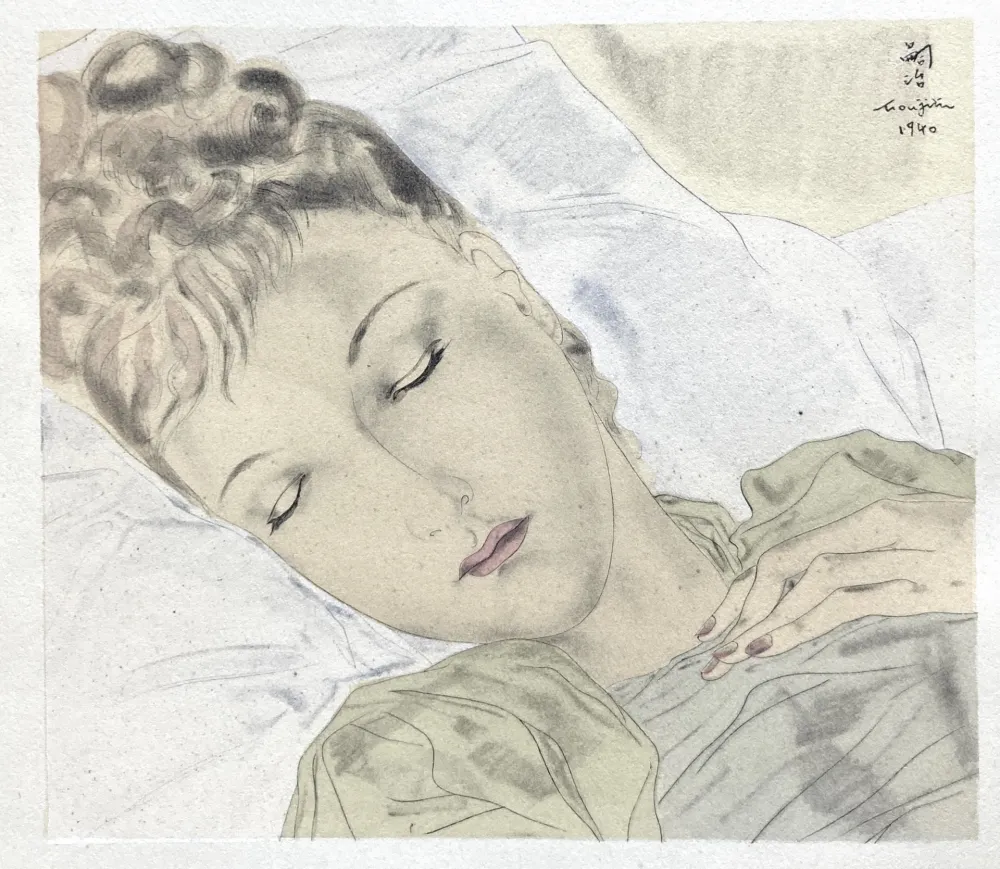 无技术 Foujita - Foujita et Jean Giraudoux Combat avec L’image. 1941.