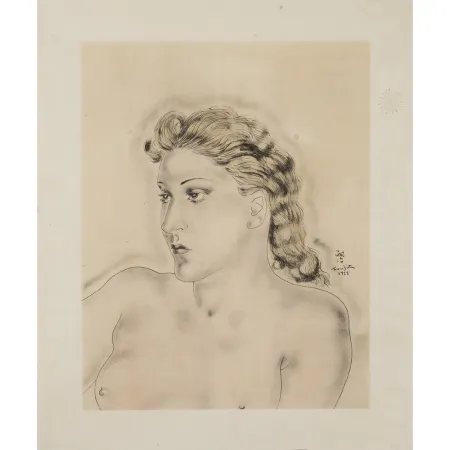 复数作品 Foujita - Jeune femme blonde ,1931