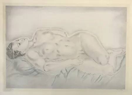 蚀刻飞尘法 Foujita - Reclining Nude (From Femmes)