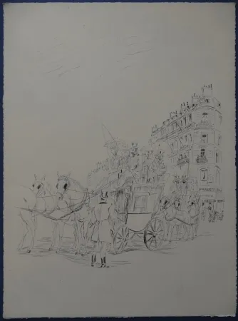 蚀刻版画 Foujita - Rivière enchantée - AutoportraitLe Fouquets