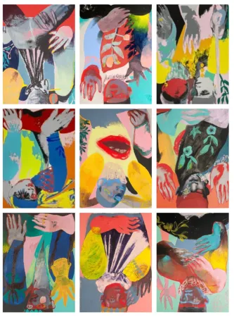 复数作品 Foxton - Violet (set of 9)