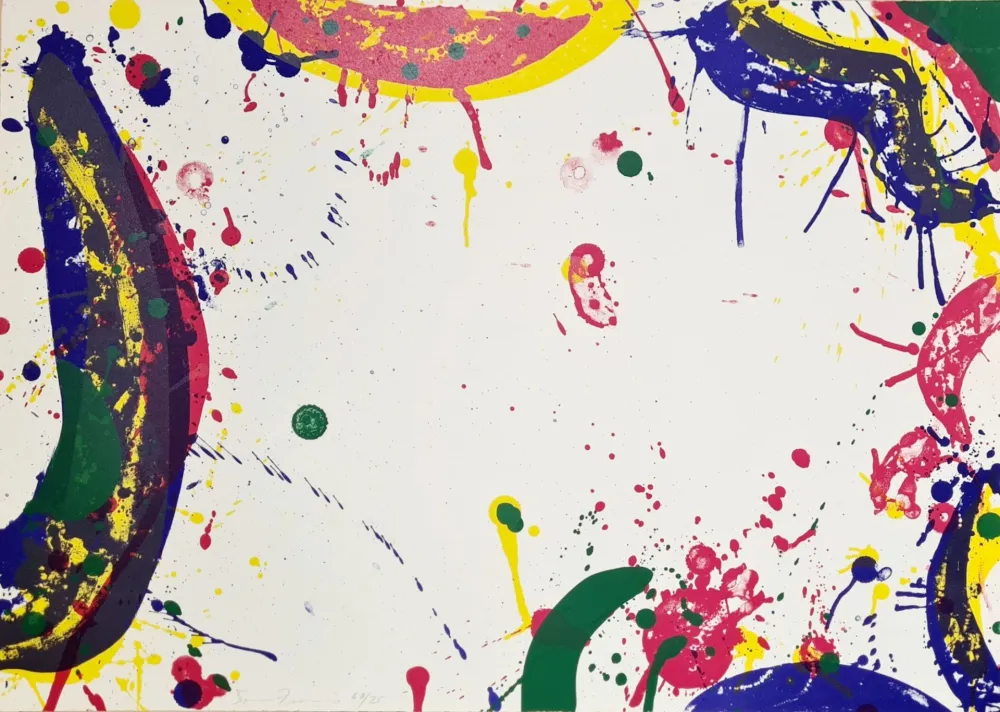 石版画 Francis - Colors in space