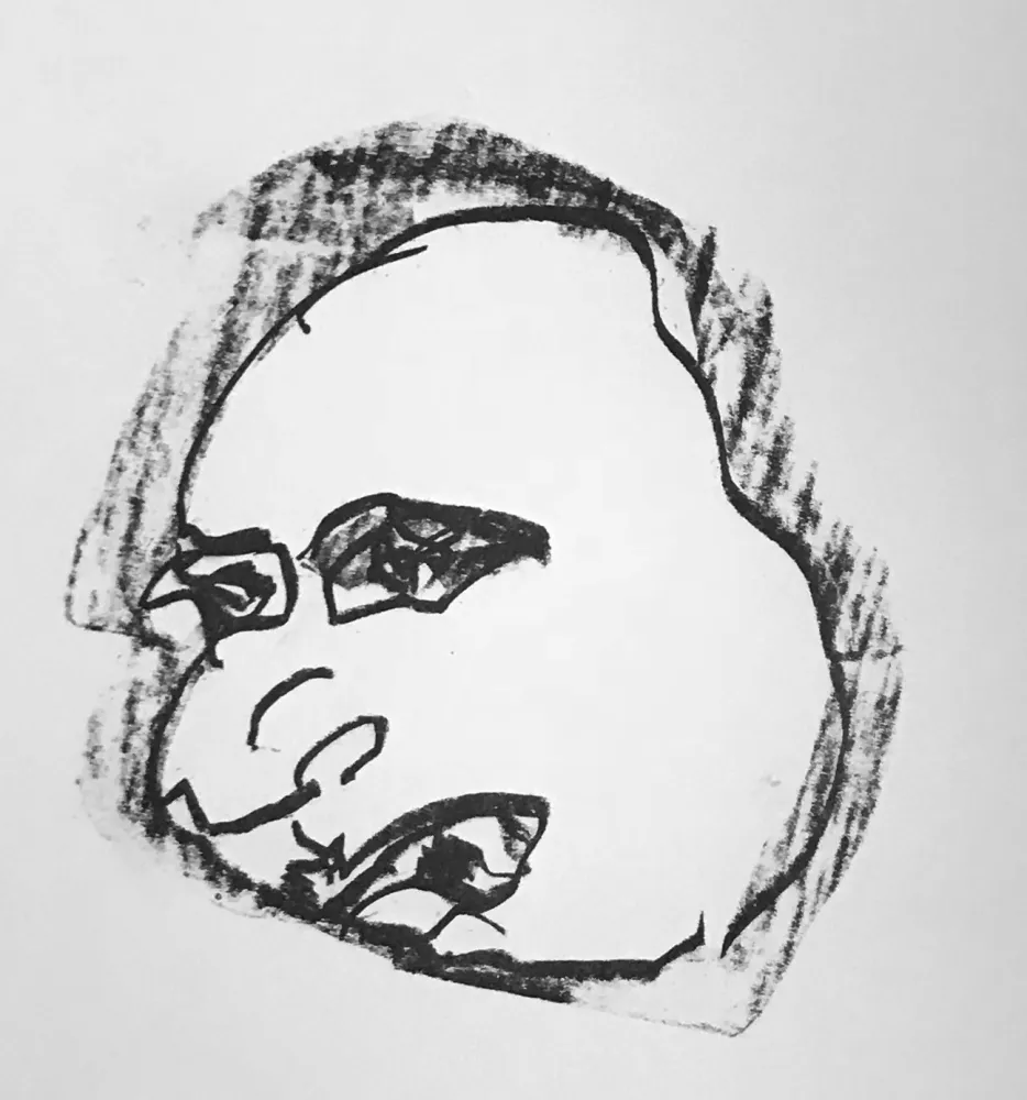 石版画 Francis - Self Portrait