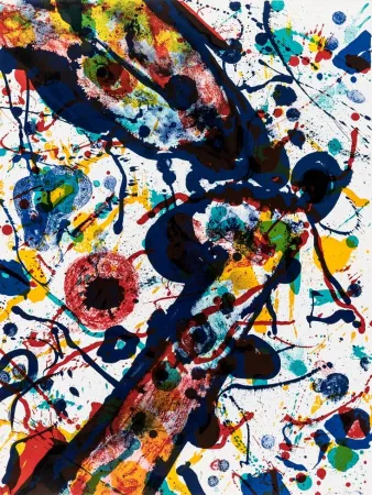 石版画 Francis - Untitled (Poèmes dans le ciel) L 269