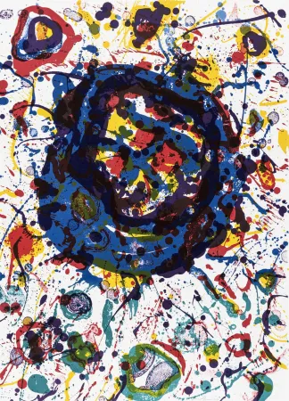 石版画 Francis - Untitled (Poèmes dans le ciel) L 272