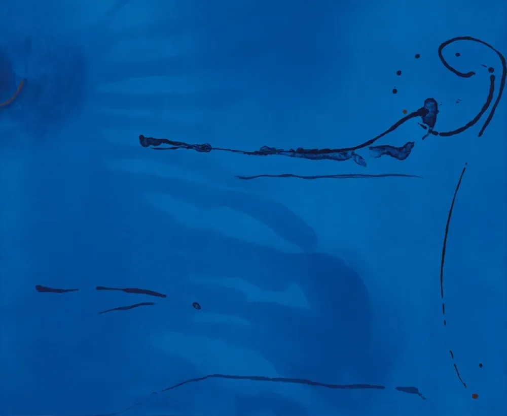 石版画 Frankenthaler - Blue Current