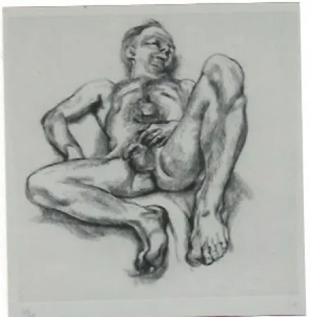 版画 Freud - Naked man on a bed