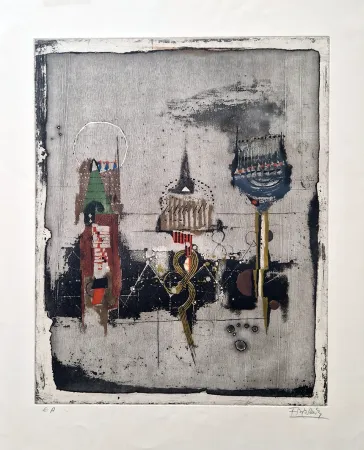 蚀刻版画 Friedlaender - Trois Fleurs