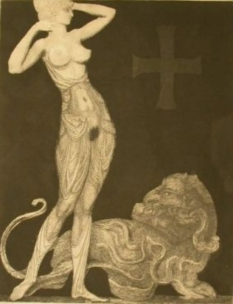 蚀刻版画 Fuchs - Genie und Tier 