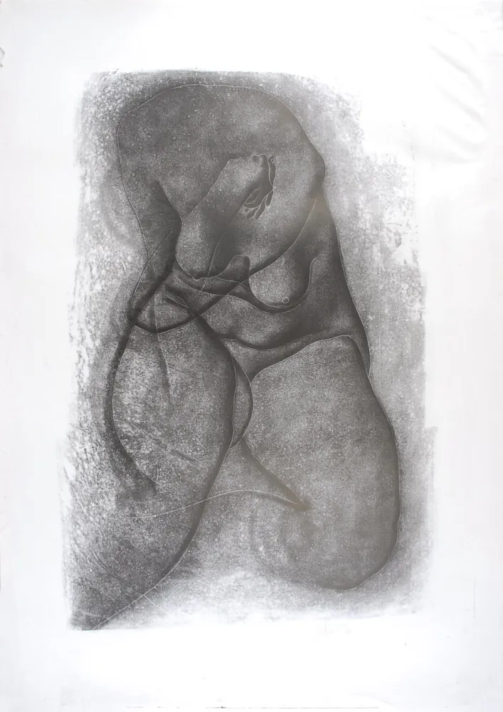 石版画 Fulla - Nu de Dame assise II