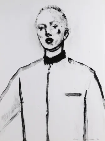 石版画 Funakoshi - The Frozen Throat