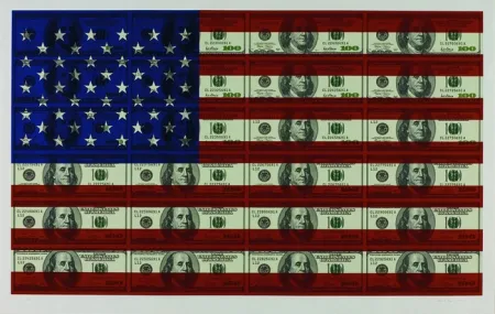 丝网印刷 Gagnon - $100 U.S. Flag