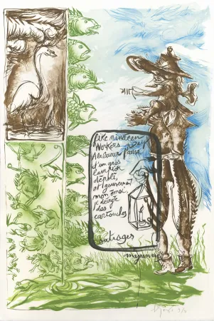 石版画 Garouste - Anagramme