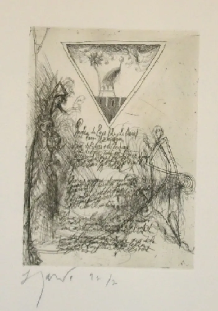 蚀刻飞尘法 Garouste - Sans titre