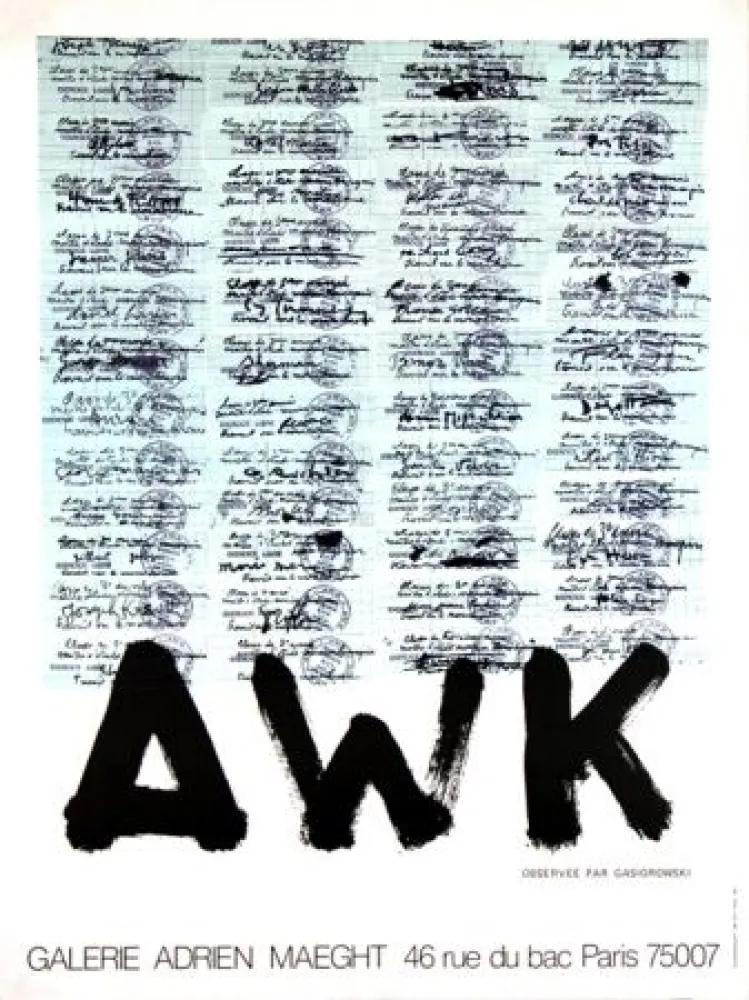 石版画 Gasiorowski - Affiche 